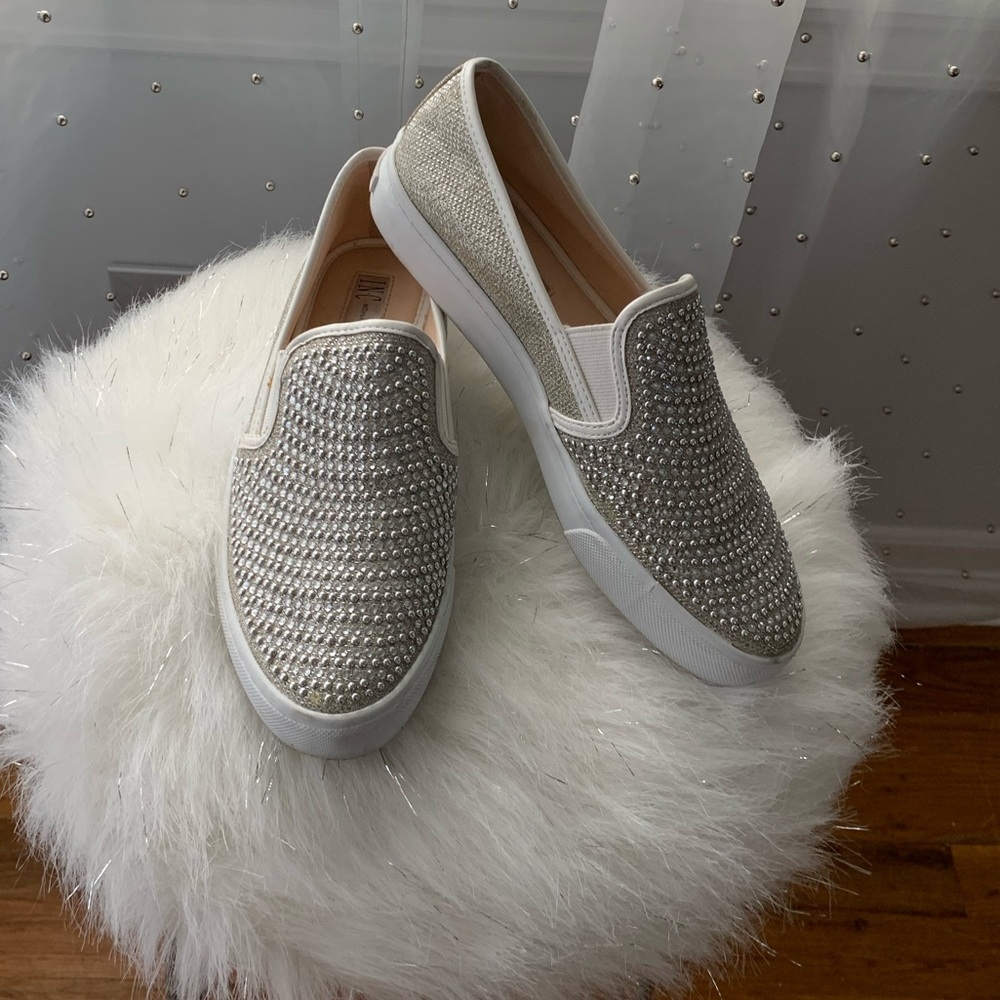 INC silver studded sneaker